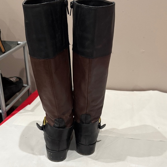 Lauren Ralph Lauren Black and Brown Over the Knee Boots - Picture 6 of 8